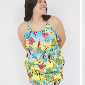 Lane Bryant Size 26 (4x) 2 piece Swimsuit shorts tankini